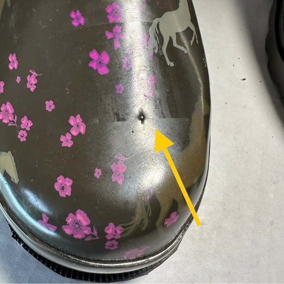 WESTERN Chief Mud Barn Rain Rubber Boots Size 7. “Horse Dance -Chestnut” Pattern - Picture 7 of 13